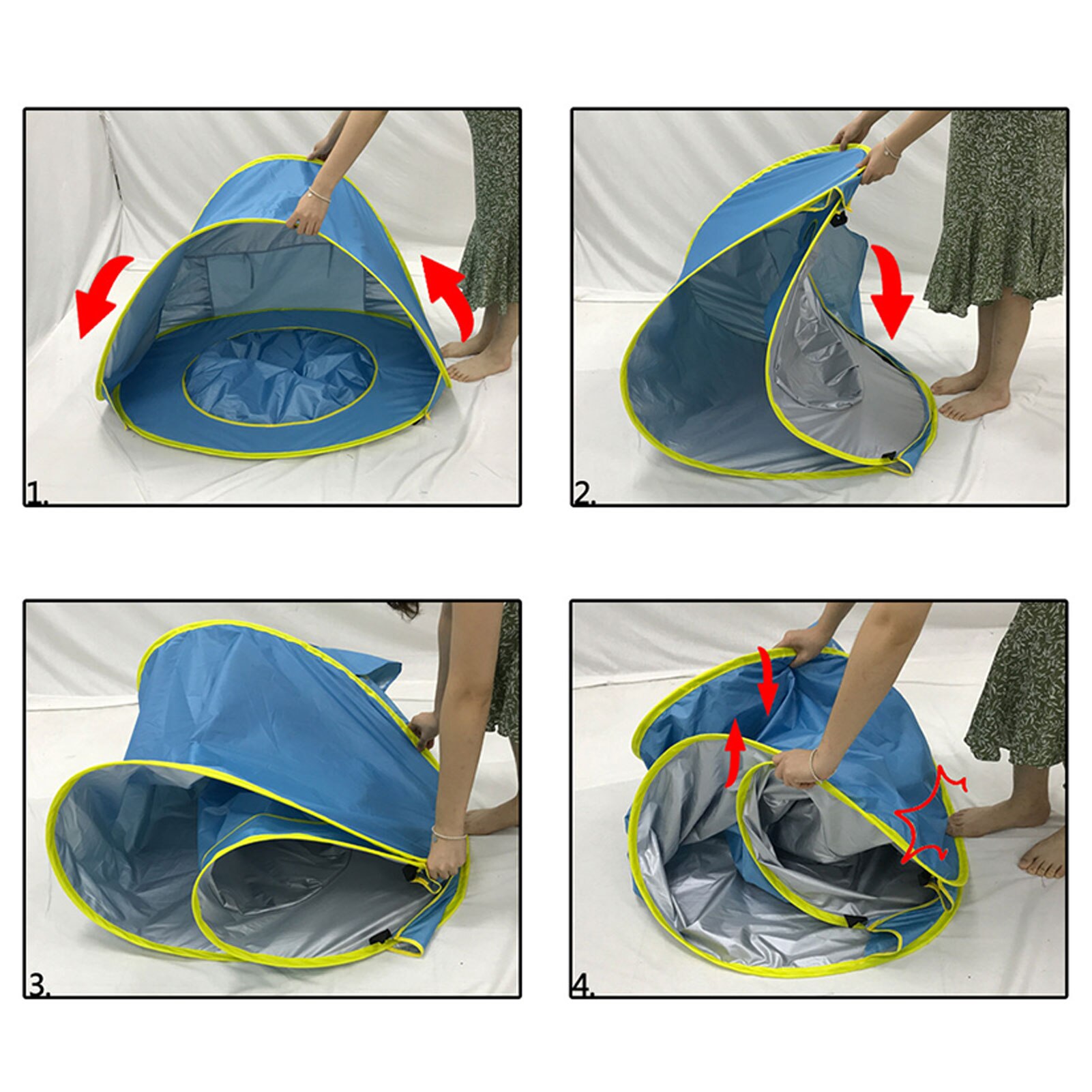 Cheap Goat Tents Waterproof Baby Beach Tent Pop Up Portable Shade Pool UV Protection Sun Shelter for Infant Kid Outdoor Camping Sunshade Beach   